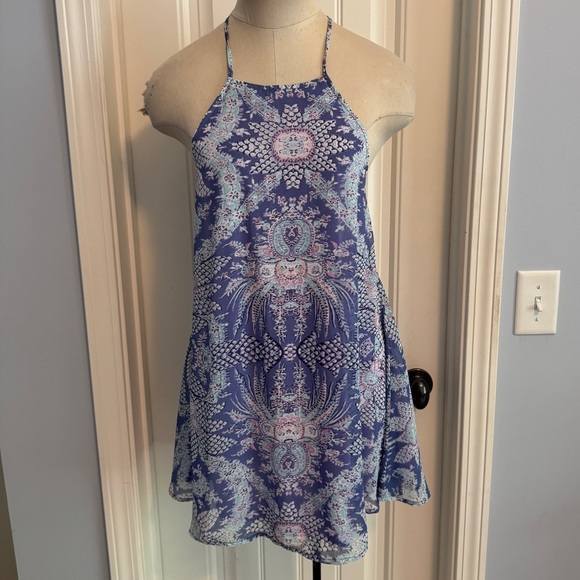 Show Me Your Mumu XS Kate Halter Mini Dress ~ Beach Tropical Vacation - Picture 1 of 7